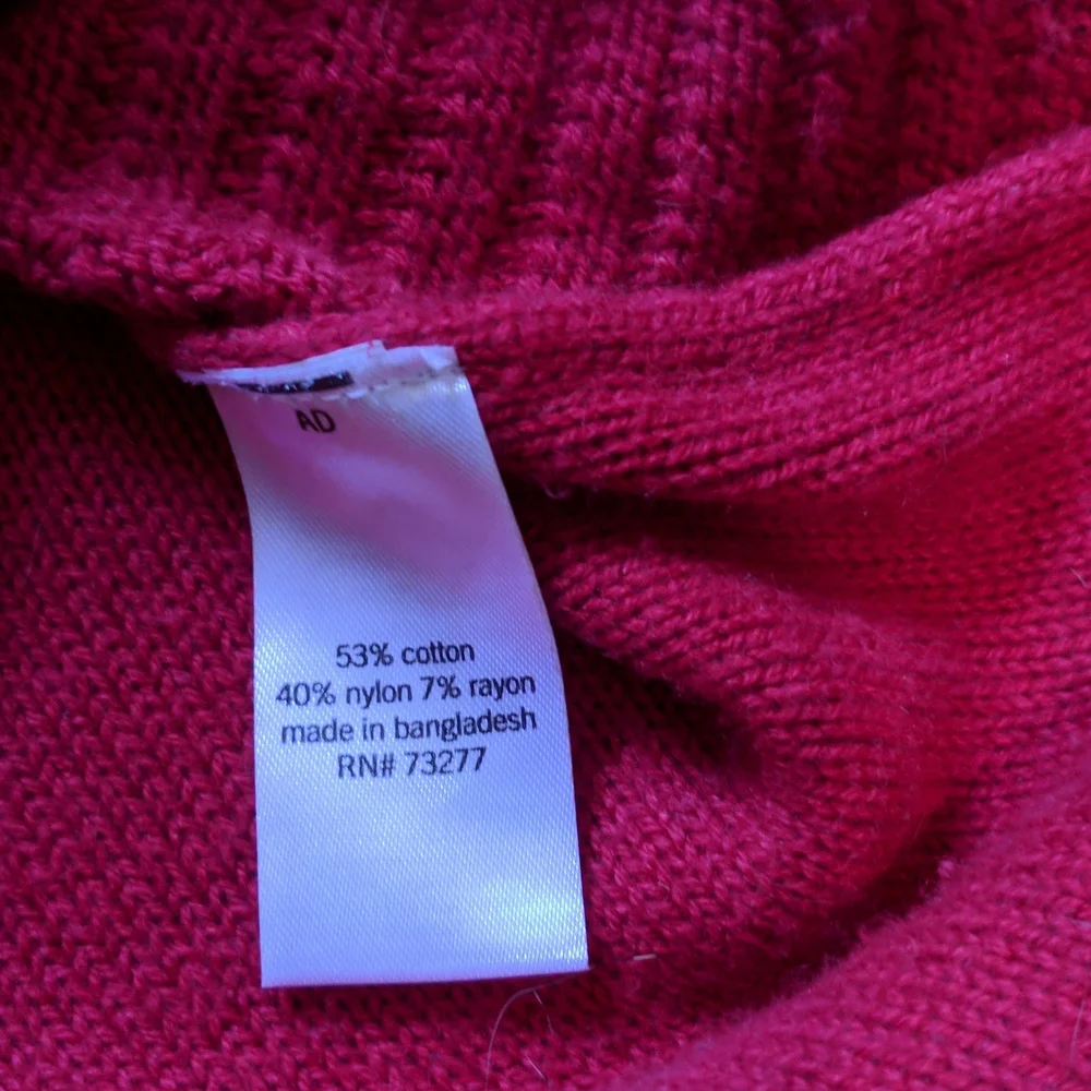 Sonoma red v neck lightweight loose weave sweater - Picture 3 of 5